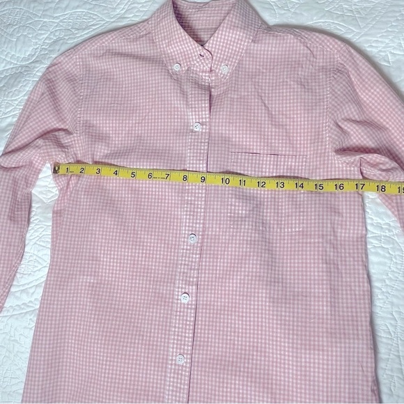 EQUIPMENT Femme Pink+White 100% Gingham Cotton Button Up Blouse Size Extra Small - Picture 5 of 6